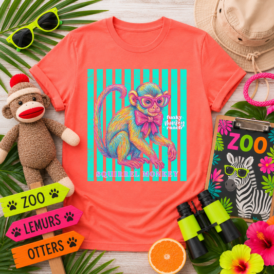 Bright Summer Squirrel Monkey Shirt