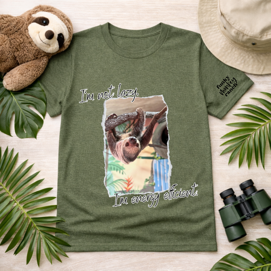 Not Lazy Sloth Tee featuring Stanley