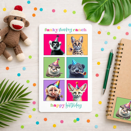 Party Animal Sticker Sheet